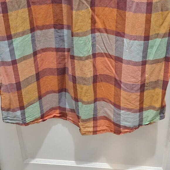 Free Assembly Casual Short Sleeve Button Shirt - Plaid - XXL - Picture 10 of 10